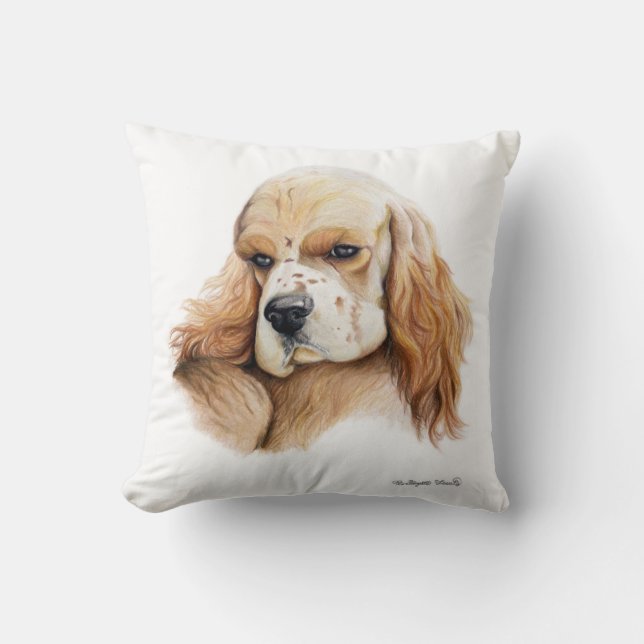 Cocker spaniel-Wurfs-Kissen Kissen (Vorderseite)