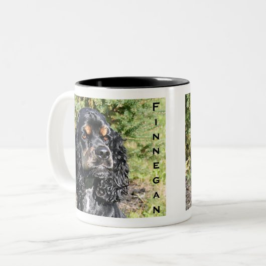Cocker spaniel zweifarbige tasse (Vorderseite Links)