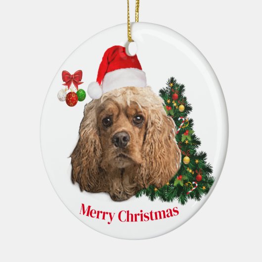 Cocker-Spaniels Keramik Ornament (Links)
