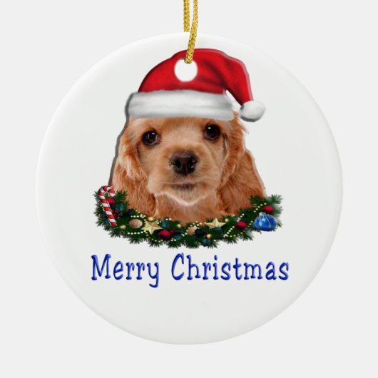 Cocker-Spaniels Keramik Ornament (Vorne)