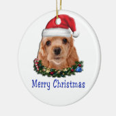 Cocker-Spaniels Keramik Ornament (Links)