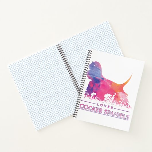 Cocker-Spaniels lieben Farbe Notizblock (Innenseite)