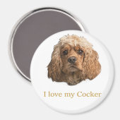 Cocker-Spaniels Magnet (Vorderseite/Rückseite)