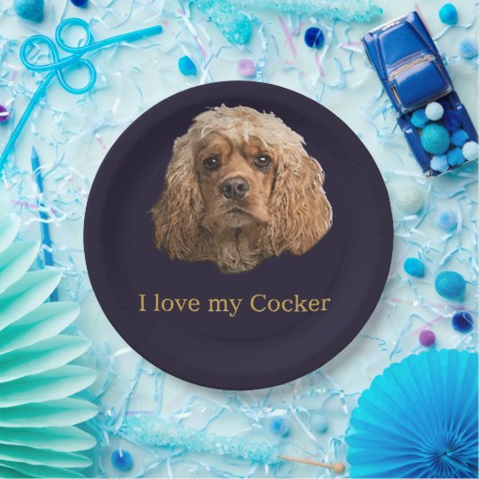 Cocker-Spaniels Pappteller (Party)