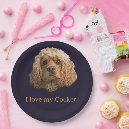 Cocker-Spaniels Pappteller (Party)