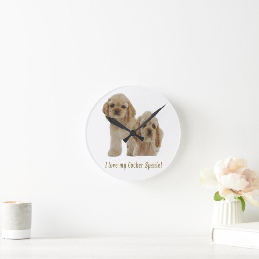 Cocker-Spaniels Runde Wanduhr (Zuhause)