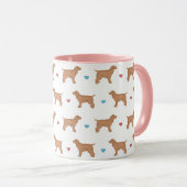 Cocker-Spaniels und Herz-Tasse Tasse (VorderseiteRechts)