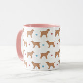 Cocker-Spaniels und Herz-Tasse Tasse (Vorderseite Links)