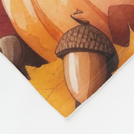 Cocker Spanier im Herbst hinterlässt Erntedank Kun Fleecedecke (Ecke)