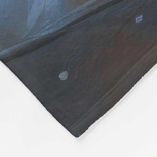 Cocker Spanier mit Weihnachts-Lichterfest Fleecedecke (Ecke)