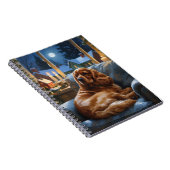 Cocker Spanier mit Weihnachts-Lichterfest Notizblock (Rechte Seite)