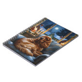 Cocker Spanier mit Weihnachts-Lichterfest Notizblock (Linke Seite)