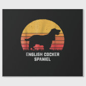 Cocker Spanier| Vintag Englisch Cocker Spanisch Geschenkpapier (Flach)