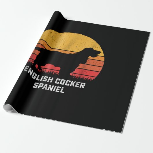 Cocker Spanier| Vintag Englisch Cocker Spanisch Geschenkpapier (Ungerollt)