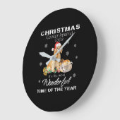 Cocker Spanier| Weihnachtscocker Spanischer Kaffee Große Wanduhr (Winkel)