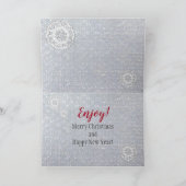 Cocker Spanierhunde, Weihnachtsschneeflocken Glitz Feiertagskarte (Innenseite)