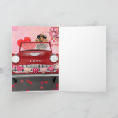 Cocker Spanierwagen mit Herz Valentins Karte (Innenseite)