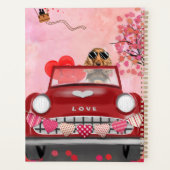 Cocker Spanierwagen mit Herz Valentins Planer (Rückseite)