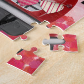 Cocker Spanierwagen mit Herz Valentins Puzzle (Seite)