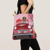 Cocker Spanierwagen mit Herz Valentins Tasche (Von Nahem)