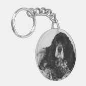 Cocker Spanisch Akryllischer Doppelseitiger Schlüs Schlüsselanhänger (Vorderseite links)