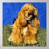 Cocker Spanisch Art Print Poster (Vorne)