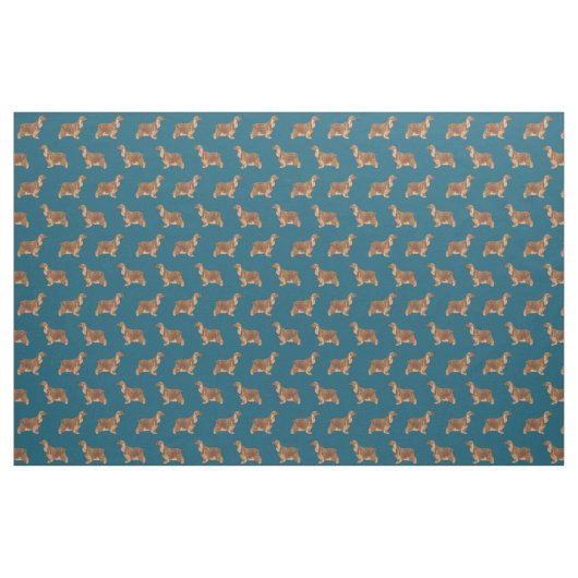 Cocker Spanisch dunkelblaues Muster Stoff (Fat Quarter (45,7 x 55,9 cm))