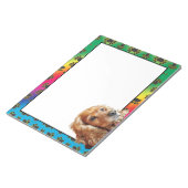 Cocker Spanisch farbenfrohe Hundekuchen Muster Not Notizblock (angewinkelt)