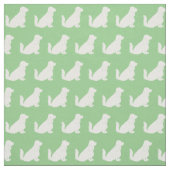 Cocker Spanisch Hund Silhouette Pet Sage Green Stoff (Muster)