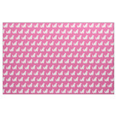Cocker Spanisch Hund Silhouette Pink Stoff (Fat Quarter (45,7 x 55,9 cm))