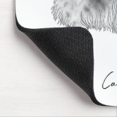 Cocker Spanisch in Schwarz, Weiß und Zoll Mousepad (Ecke)