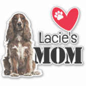 Cocker Spanisch Mama Personalisiert Sticker (Vorderseite)