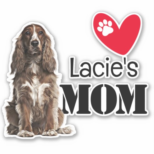 Cocker Spanisch Mama Personalisiert Sticker (Vorderseite)