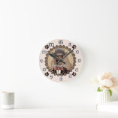 Cocker Spanisch mit Brille Uhr (Zuhause)