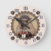 Cocker Spanisch mit Brille Uhr (Vorderseite)