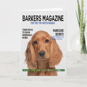 Cocker Spanisch Parody Magazine Cover Card Karte