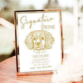 Cocker Spanisch Personalisiert Signature Drink Poster
