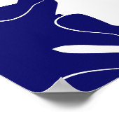 Cocker Spanisch Poster blau und rot (Ecke)