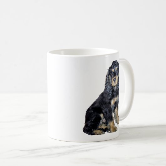 Cocker Spanisch (schwarz und tan) Kaffeetasse (VorderseiteRechts)