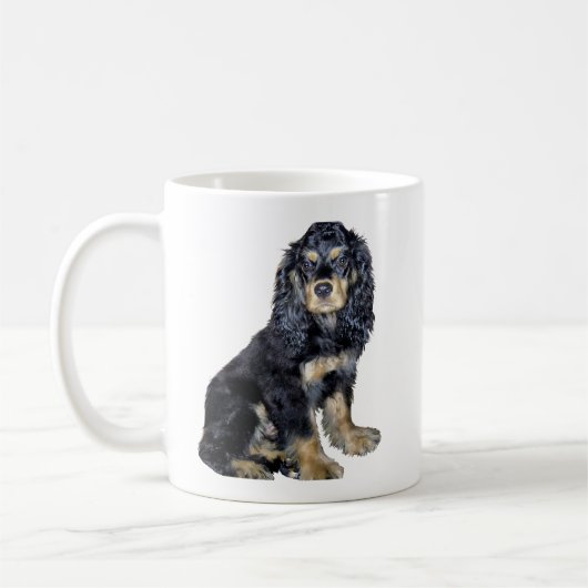 Cocker Spanisch (schwarz und tan) Kaffeetasse (Links)