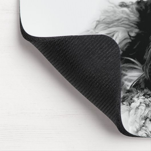 Cocker Spanisch Schwarz-Weiß-Maus Pad Mousepad (Ecke)