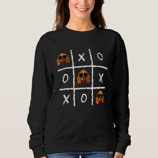Cocker Spanisch Tic Tac Toe Tic Tac Toe Nostalgic  Sweatshirt (Vorderseite)
