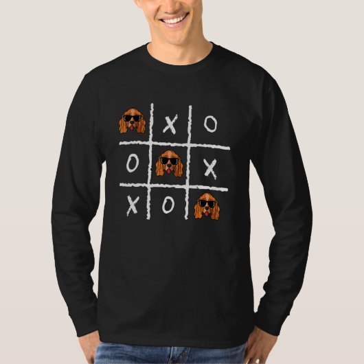 Cocker Spanisch Tic Tac Toe Tic Tac Toe Nostalgic T-Shirt (Vorderseite)