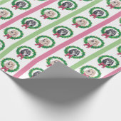 Cocker Spanisch Weihnachtswrapping Paper Geschenkpapier (Ecke)
