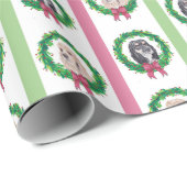 Cocker Spanisch Weihnachtswrapping Paper Geschenkpapier (Rolleneckpunkt)