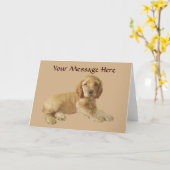 Cocker Spanisch Welppy Greeting Card Karte (Gelbe Blume)