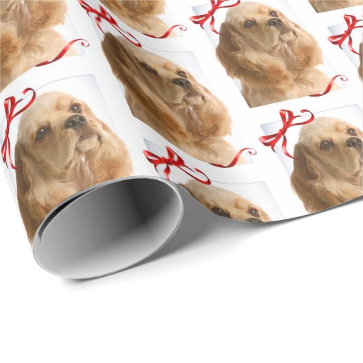 Cocker Spanisch Wrapping Paper Geschenkpapier (Rolleneckpunkt)