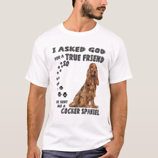 Cocker Spanisch Zitat Mama Vater Lover Print, Nied T-Shirt (Vorderseite)