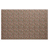 Cocker Spanische Hunde Vintagen Blumen schwarz Stoff (Fat Quarter (45,7 x 55,9 cm))