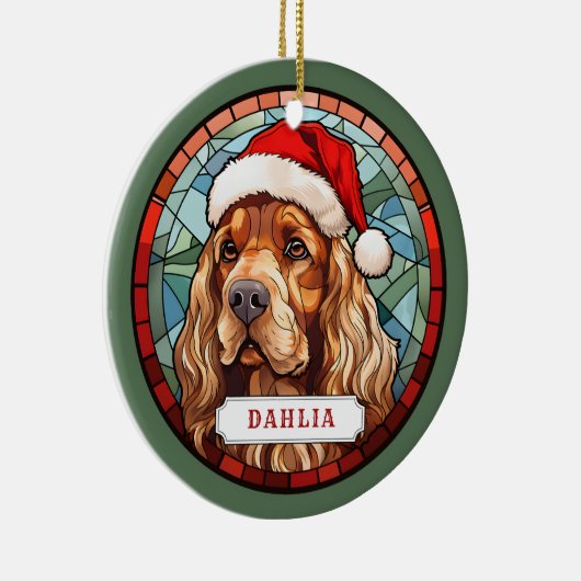 Cocker Spanische Keramik Circle Ornament (Rechts)